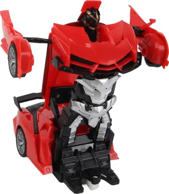 Obrázek produktu pro Dálkové ovládání transformace auto robot pro chlapce Jedno tlačítko 360 stupňů otočné driftování deformace RC vozidlo červená