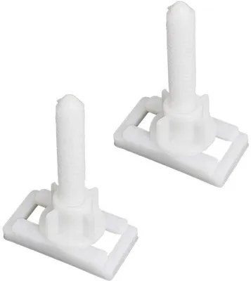 Produktbild von Plastische Toilette-Scharniereinheit - 2er Pack Weiß Rechteckige Toilette-Scharniereinheit Montage-Kit Reparaturwerkzeug