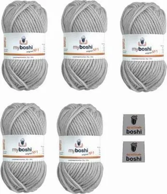 Produktbild von MyBoshi No.1 Set 5 Knäuel a 50g Silber 193