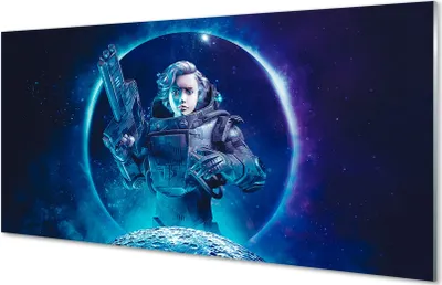 Immagine prodotto di Quadri in vetro, dimensioni 100x50 cm, arte da parete, decorazione per ambienti, tema: donna, luna