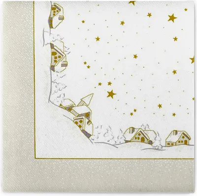 Produktbild von Airlaid Serviette Winterzauber, 40 x 40 cm, 50 Stück - Mank Weihnachtsserviette