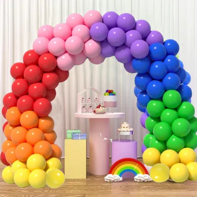 Zdjęcie produktu dla Balony "Bunt", 7 kolorów, 105 sztuk, 12 cali, nadają się do napełnienia helem, idealne na imprezy i dekoracje