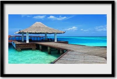 Produktbild von Bild 60x40 MDF-Rahmen Wandkunst Sea Bridge Architektur