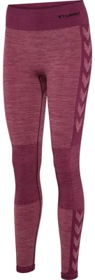 Produktbild von hummel hmlCLEA Seamless Mid-Waist Leggings Damen 3491 - grape wine/crushed berry mel XS