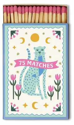 Zdjęcie produktu dla Paddywax ADOPO "Cheetahs" w odcieniu intensywnego różu - 75 zapałek (9,6 cm)