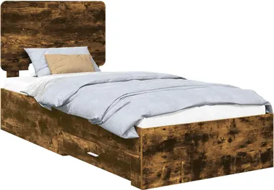 Immagine prodotto di vidaXL Struttura letto in rovere affumicato 75 x 190 cm materiale a base di legno