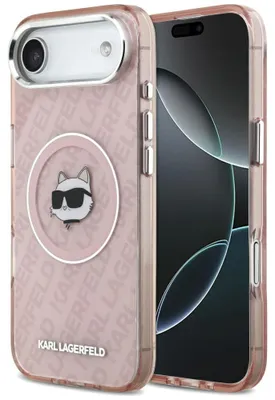 Produktbild von KARL LAGERFELD case passend für IPHONE 17 Air kompatibel mit MagSafe KLHMP17MHMKBCHOP (IML Choupette Head Logo) pink