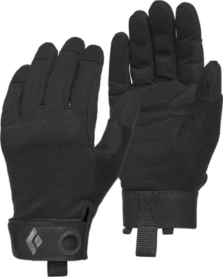Schwarze Crag Gloves von Black Diamond; ideal für Klettern und Outdoor-Aktivitäten; mit rutschfester Handfläche.