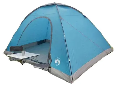 Image de Tente de camping, en polyester 185T avec revêtement PU, dimensions 335 x 275 x 180 cm, une pièce, poids 5,7 kg, adaptée pour 3 à 4 personnes