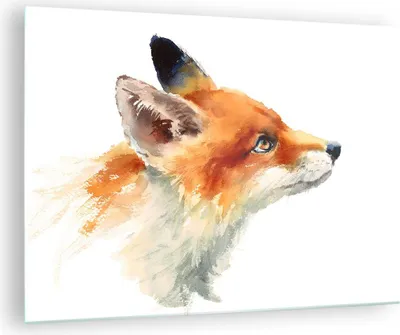 Produktbild von Bilder auf glas - Fuchs Tier Natur - 70x50cm - Glasbilder - Wandbilder - Kunstdruck - zum Aufhängen bereit - Wanddekoration aus Glas - Glas Bilder - Wandbild auf Glas - Einteilig - GAA70x50-3904
