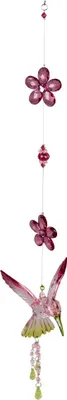 Produktbild von Hängedeko Eisvogel Kolibri rosa L. 40cm aus Acryl Formano F25