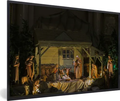 Produktbild von MuchoWow® MuchoWow® Gerahmtes Poster Cribbage - Weihnachten 90x60 cm - Poster mit zchwarzem Bilderrahmen - Fotorahmen - Foto-Plakat