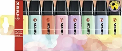 Image de Stabilo - marqueur Boss 70/8 8st pastel Assorti | Enui un 8 pièces | 5 pièces