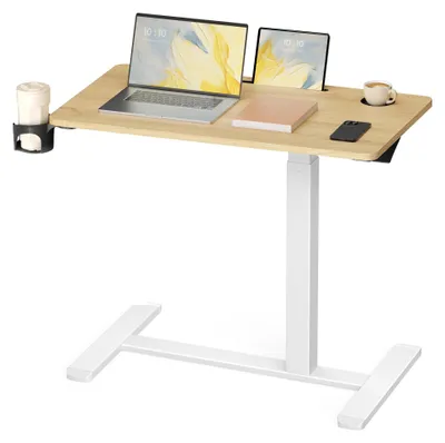 Obrázek produktu pro VASAGLE Příruční stolek na kolečkách, mobilní stolek, 80 x 45 cm – barva dubu