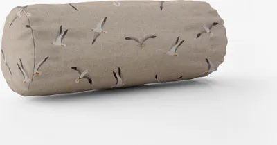 Produktbild von SCHÖNER LEBEN. Kissenhülle Möwen natur verschiedene Größen Größe 15x40cm (ØxB) Nackenrolle 15x40cm (ØxB) Nackenrolle Größe