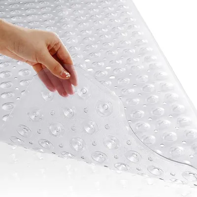 Image de Tapis de bain antidérapant, extra long, 100 x 40 cm, transparent