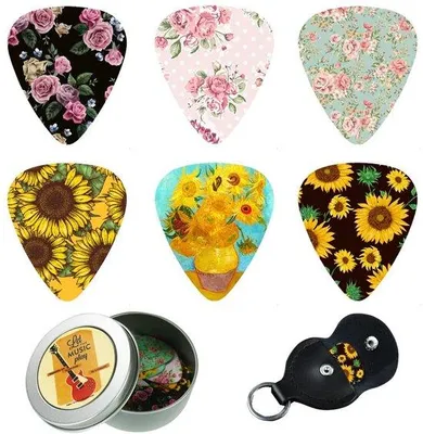 Productafbeelding van Elzusha - Gitaarplectrums Set van 12 met Geschenkdoos