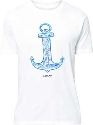 Produktbild von Mr. & Mrs. Panda Größe XXL T-Shirt Anker Blau - Weiß - Geschenk, Oversize, Shirt, Lustige Sprüche, Lustiges, Tshirt