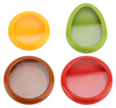 Produktbild von 4 Stück Obst- und Gemüse-Aufbewahrungsbox, versiegelt, vielseitiger Silikon-Kühlschrankbehälter für Avocado, Zwiebeln, Tomaten