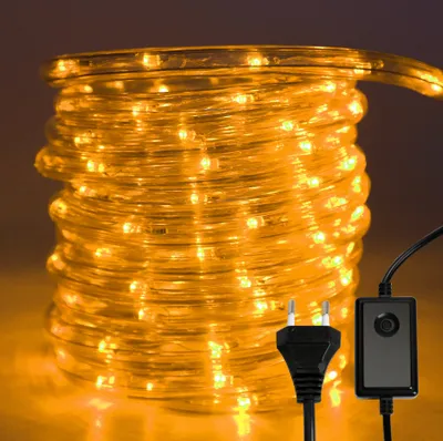 Image de Aopunly 30M LED Tube lumineux Tube lumineux pour l'extérieur et l'intérieur avec 720 LEDs Lumières de Noël Décoration jaune
