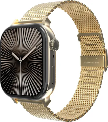 Image de Cazy Bracelet Compatible avec Apple Watch (Silksteel) – Bracelets de Montre Connectée – Bracelet Universel compatible pour Apple Watch 38/40/41/42 mm - Or