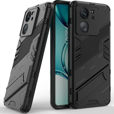 Immagine prodotto di Custodia Armor per Xiaomi 13T/13T Pro/Redmi K60 Ultra, Custodia protettiva ibrida in PC TPU Bumper antiurto con funzione Stand Nero