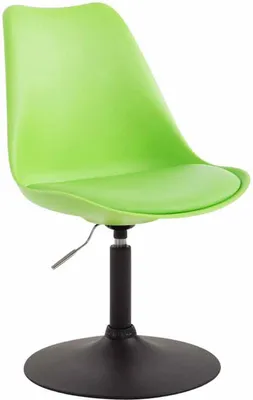 Produktbild von CLP Esszimmerstuhl Maverick Kunststoff drehbar mit Höhenverstellung grün Gestell Farbe schwarz