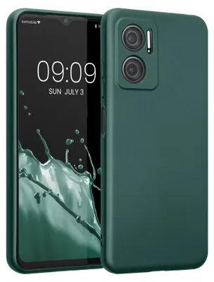 Produktbild von kwmobile Handyhülle für Xiaomi Redmi 10 5G Hülle - weiche Silikon Case metallisch schimmernd - Schutzhülle Cover - Metallic Petrol