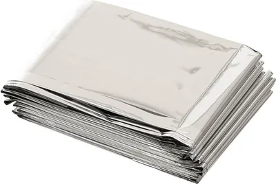 Image de Couverture de survie d'urgence, revêtue d'aluminium, taille 213 x 132 cm
