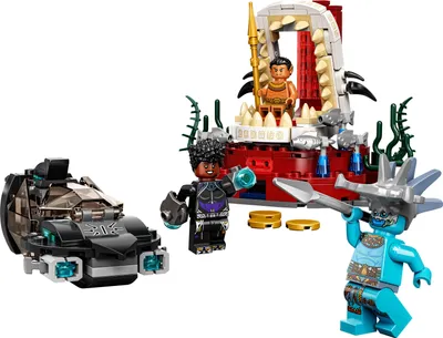 Produktbild von LEGO 76213 Marvel König Namors Thronsaal, Black Panther Wakanda-Spielzeug zum Bauen, Set mit U-Boot für Kinder ab 7 Jahren, Unterwasserabenteuer mit Superhelden