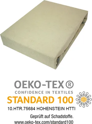 Produktbild von Spannbettlaken Frottee Spannbetttuch mit Gummizug Bettlaken Laken 90x180cm BEIGE