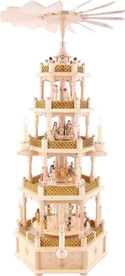Produktbild von 5-stöckige Pyramide Christi Geburt natur (75cm) von Richard Glässer
