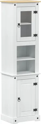 Obrázek produktu pro vidaXL Koupelnová skříňka bílá 50 x 40 x 185 cm Masivní borovicové dřevo