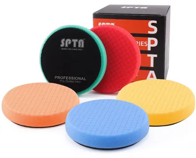 Productafbeelding van SPTA 5-delige set van 125 mm polijstschuursponsjes, wasschuursponsjes, autopolijstpads, polijstpads