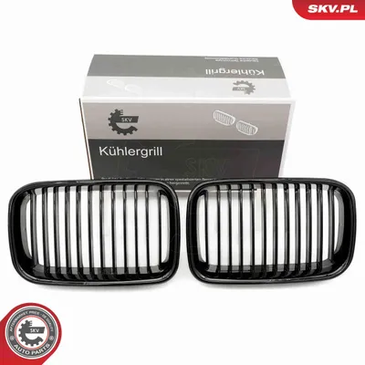 Image de Grille de calandre BMW 3 E36 simple, noir brillant
