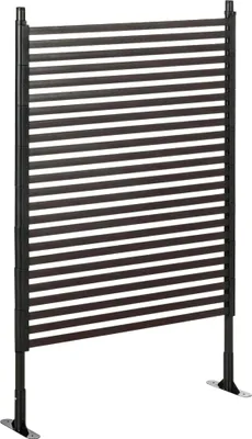 Produktbild von Gartenzaun aus Stahl - Zaunelement - PE-Beschichtung - 93×22×150 cm - Braun