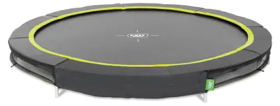 Image de EXIT Silhouette Trampoline Sportive ø244cm – Enterré – Trampoline Enterrée – Rond – pour Enfants – Noir