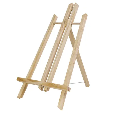 Produktbild von Intirilife Tischstaffelei aus Buchenholz 27 x 50 cm - Klappbarer Bildhalter Foto-Ständer Dreibeinige Sitzstaffelei