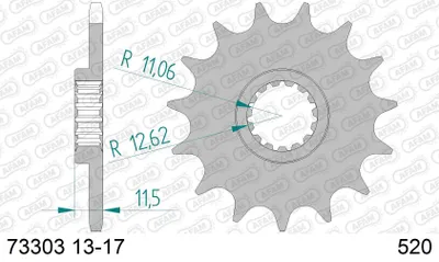 Produktbild von AFAM Kettenritzel 73303-14 Vorne für KTM MOTORCYCLES ENDURO Stahl