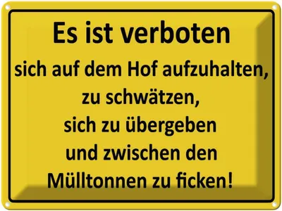 Produktbild von vianmo Blechschild 30x40 cm Es Ist verboten auf dem Hof Warnschild Hinweisschild Sicherheit Vorsicht