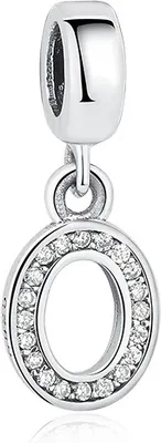 Produktbild von PANDACHARMS Anhänger Charm Buchstabe O, 925er Sterling Silber, passt zu Pandora