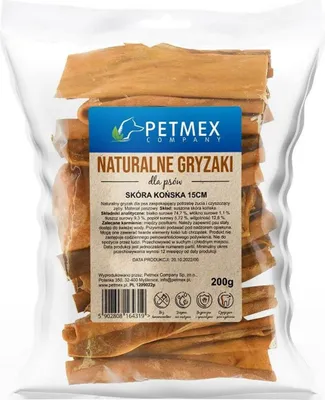 Zdjęcie produktu dla PETMEX Skóra Końska 15 cm - Przysmak dla psa - 200 g