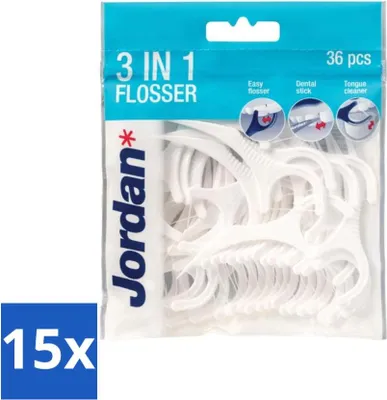 Obrázok produktu pre Jordan Flosser 3 v 1 50 kusov - hodnotné balenie - 15 kusov