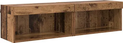 Obrázek produktu pro Sada skříněk pod televizi vidaXL, 2 ks, staré dřevo, 60 x 30 x 30 cm, dřevotříska