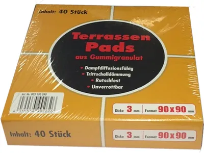 Produktbild von Terrassenpads 3 mm aus Gummigranulat 40 Stück