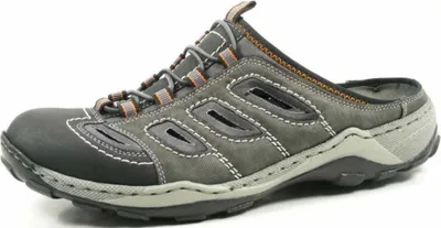 Produktbild von Rieker 08096-00 Schuhe Herren Sandalen Pantoletten Clogs , Schuhgröße:46, Farbe:Grau