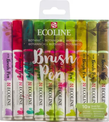 Image de Royal Talens Talens Ecoline Set de crayons pinceaux Botanical 10 pièces