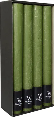 Produktbild von Stabkerzen aus Paraffin, Olive, Marble Rustik, Wiedemann, 280/35 mm, Brenndauer ca. 30h, 8 Stück