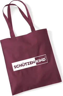 Produktbild von Huuraa Jutebeutel Schützenkind Modern 10 Liter Burgundy Baumwolle Tasche Geschenkidee
