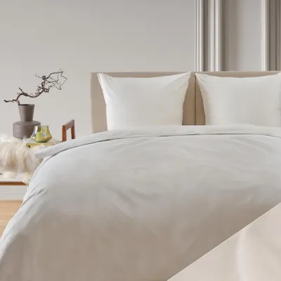 Productafbeelding van Dekbedovertrek pluche beddengoed microvezel beddengoed - 140 x 200 cm - Ivoor - Cashmere Touch